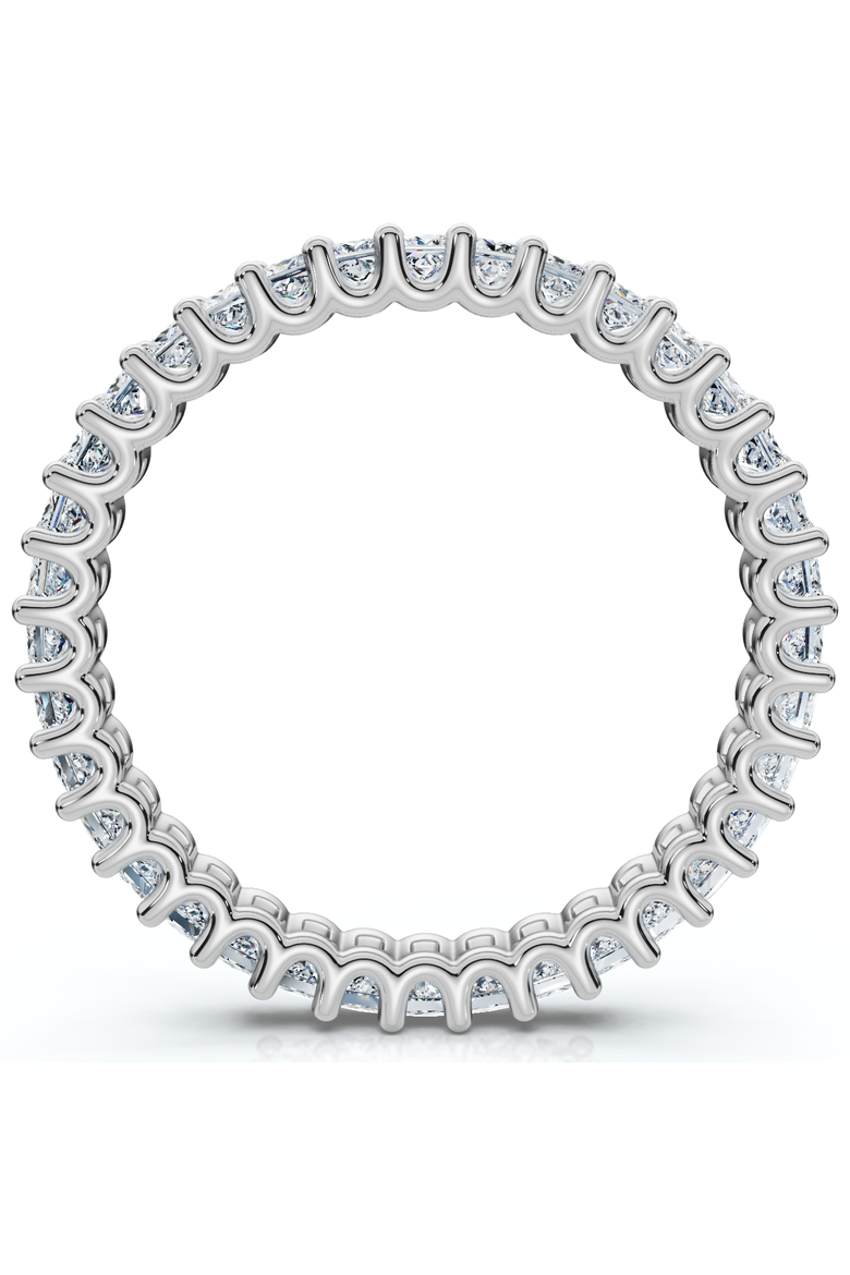 1Ct Princess Cut Diamond Eternity Stackable Wedding Ring 14k Gold Lab Grown, Alternate, color, 14k White Gold