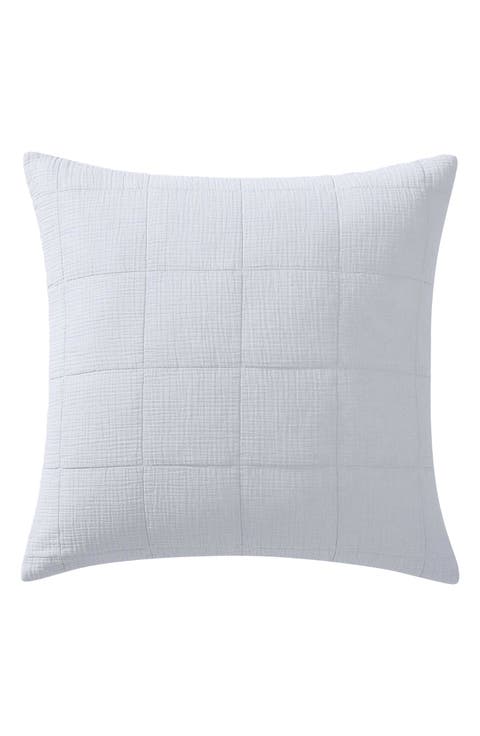 Solid Quilted Cotton Gauze Pillow Sham