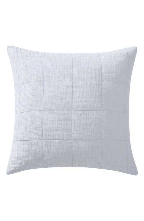 Calvin Klein Solid Quilted Cotton Gauze Pillow Sham In Gray
