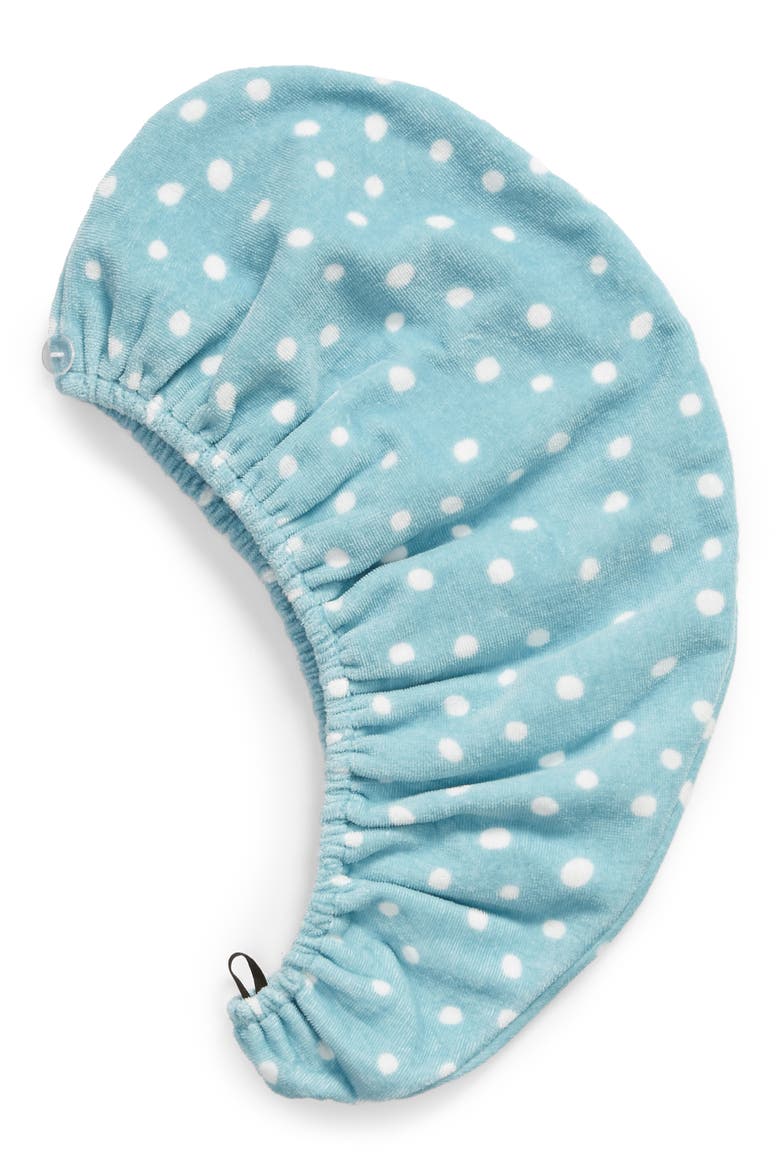 Terry Hair Towel, Alternate, color, BLUE CAMEO MULTI DOT