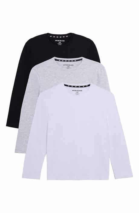 XRAY Kids' 3-Pack Long Sleeve Cotton T-Shirts