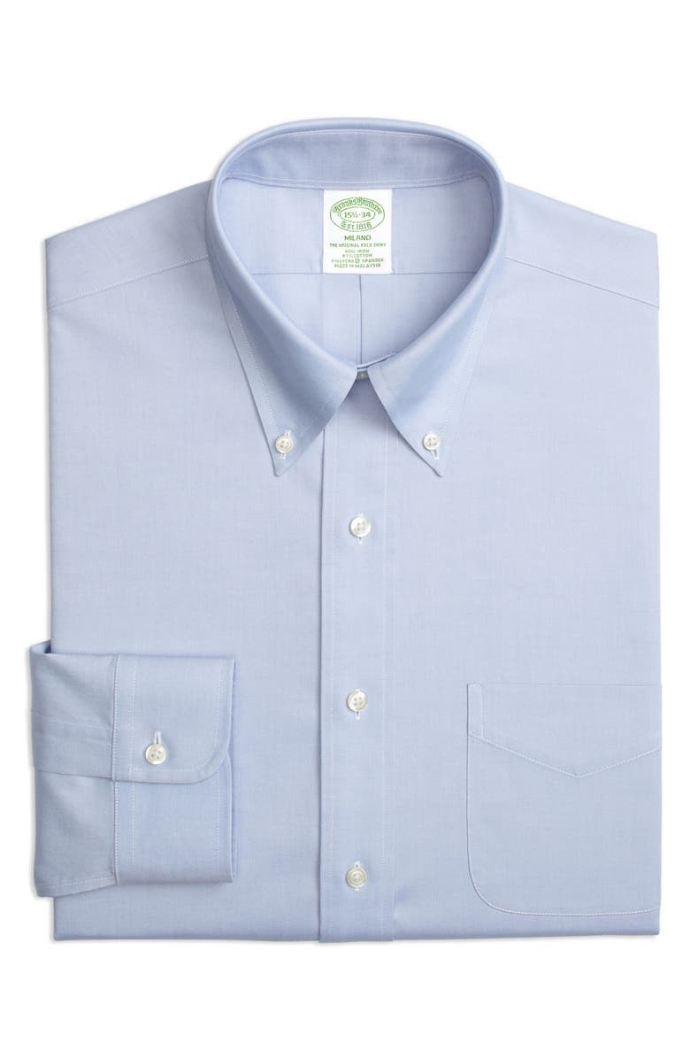 Brooks Brothers Milano Fit Non-Iron Stretch Dress Shirt, Alternate, color, 