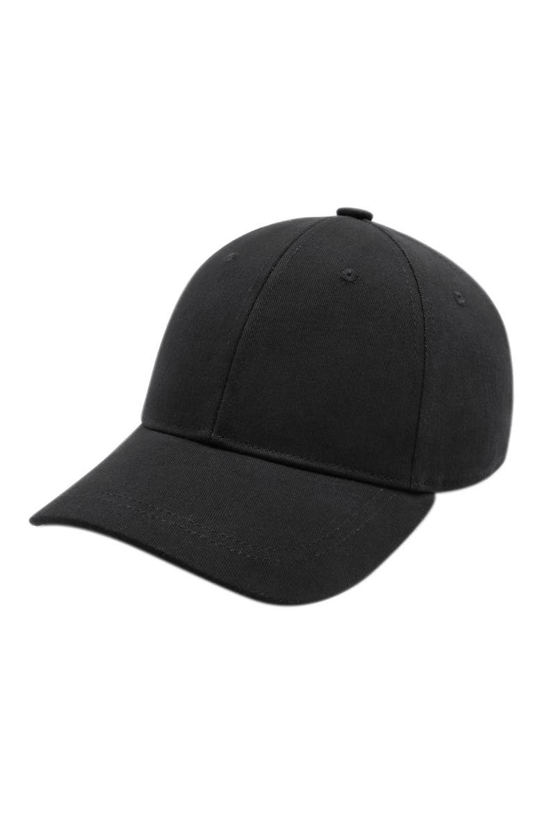 Cotton Canvas Baseball Hat, Main, color, BLACK