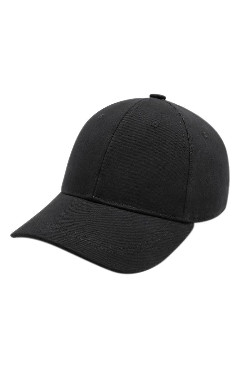 Bruno Magli Cotton Canvas Baseball Hat, Main, color, Black
