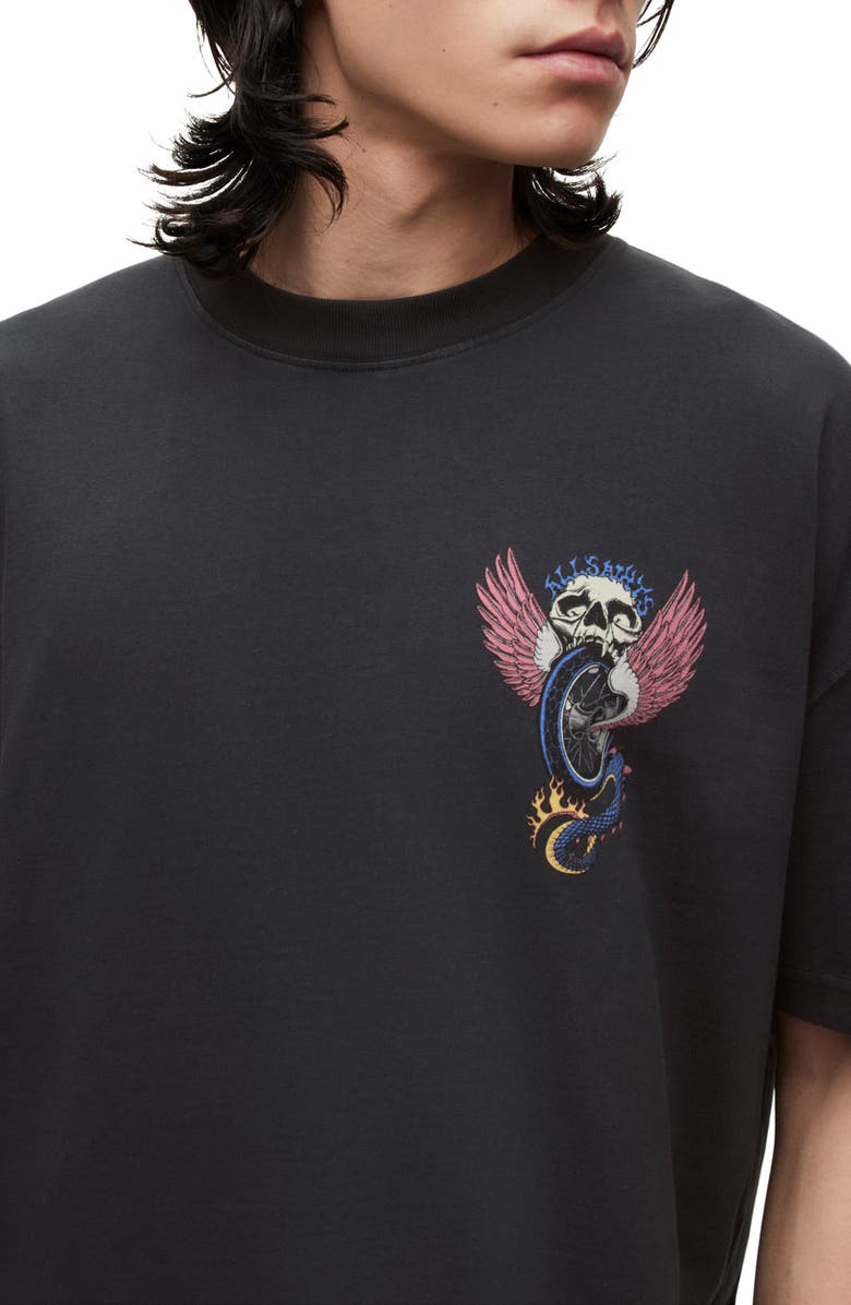 AllSaints Road Rash Graphic Tee, Alternate, color, 