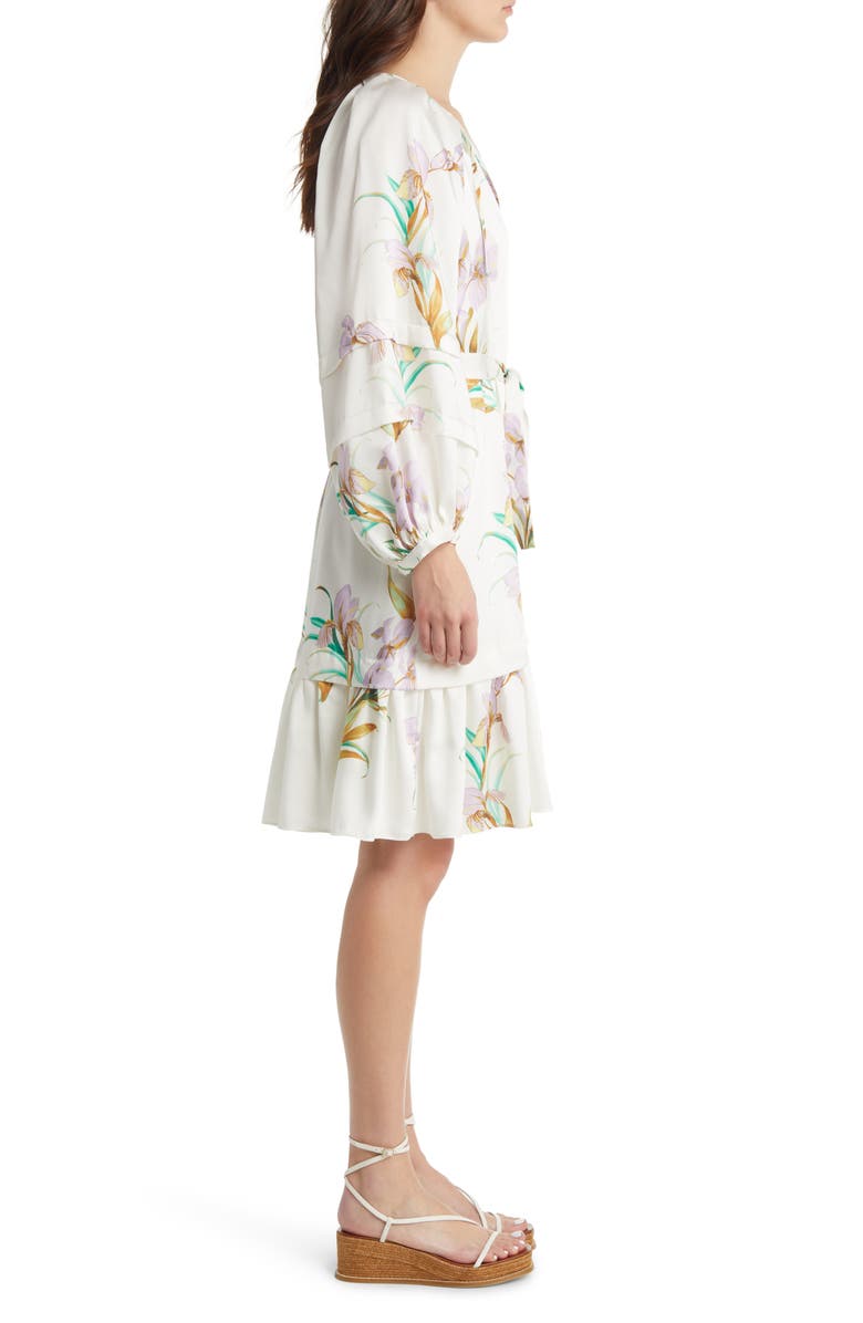 KOBI HALPERIN Trace Floral Tie Waist Dress, Alternate, color, 