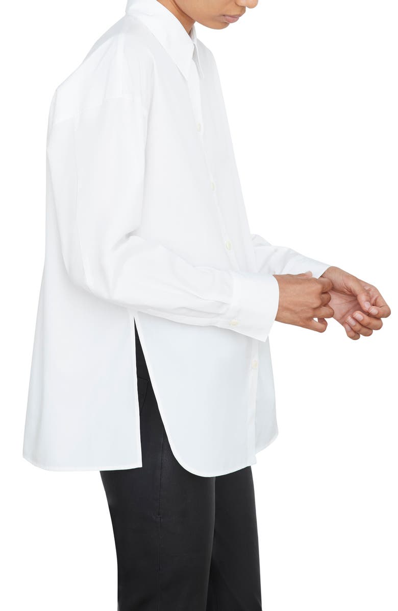 Vince Woven Cotton Shirt, Alternate, color, Optic White