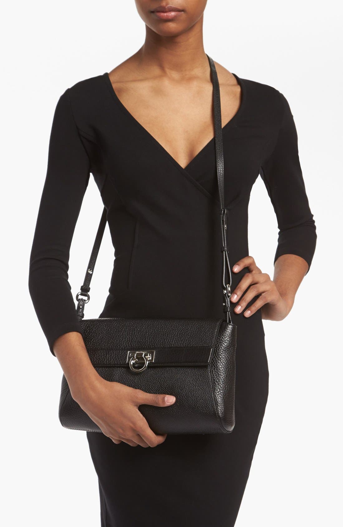 FERRAGAMO Salvatore Ferragamo 'Small Abbey' Leather Crossbody Bag, Alternate, color, 