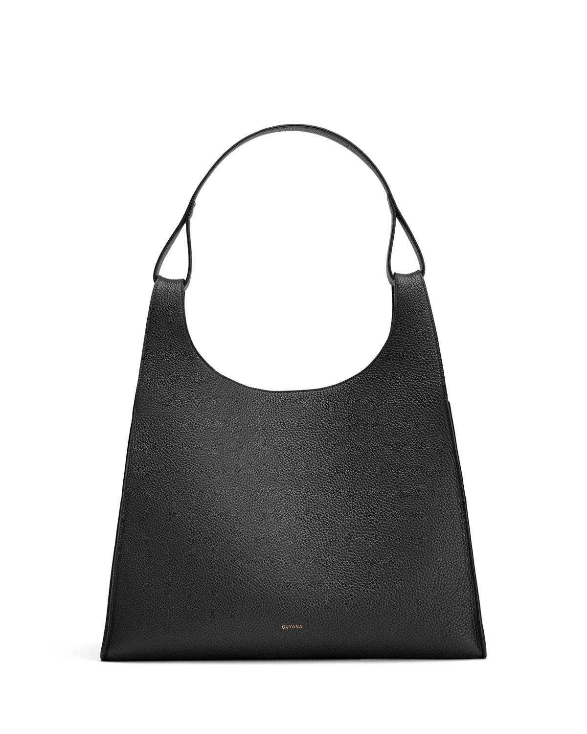 Cuyana Oversized Double Loop Bag, Main, color, Black