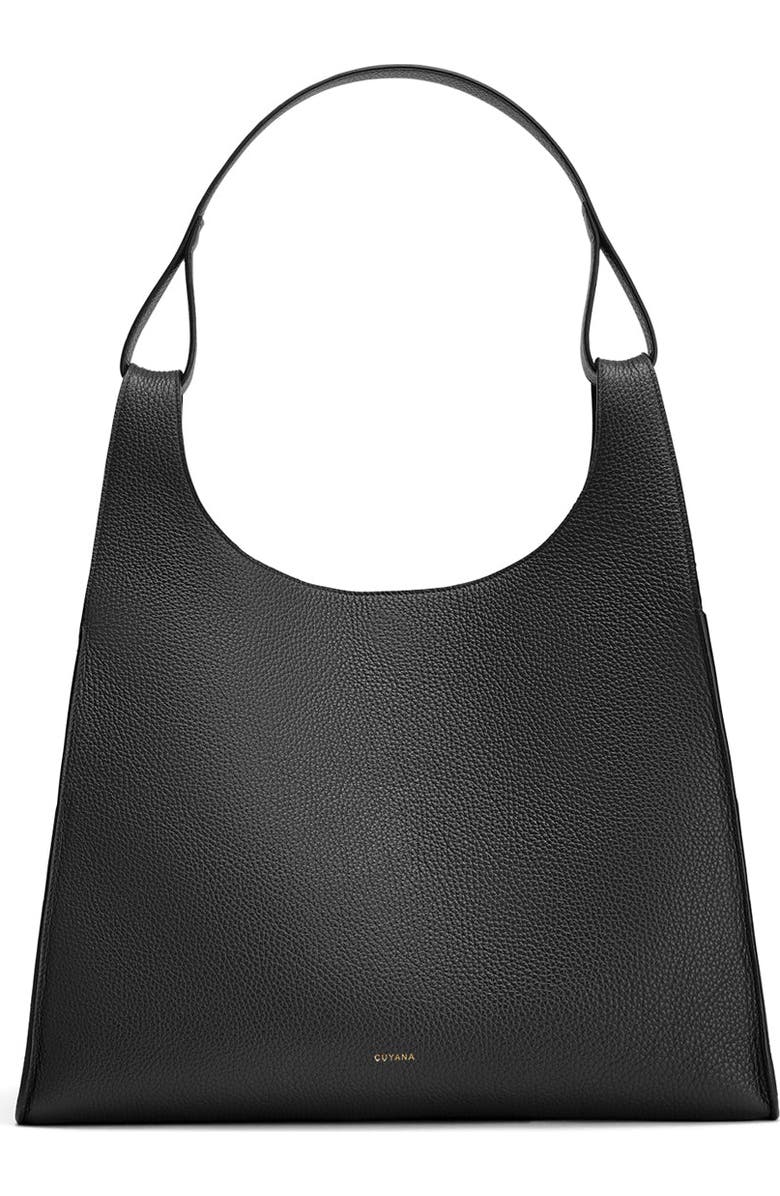 Cuyana Oversized Double Loop Bag, Main, color, Black