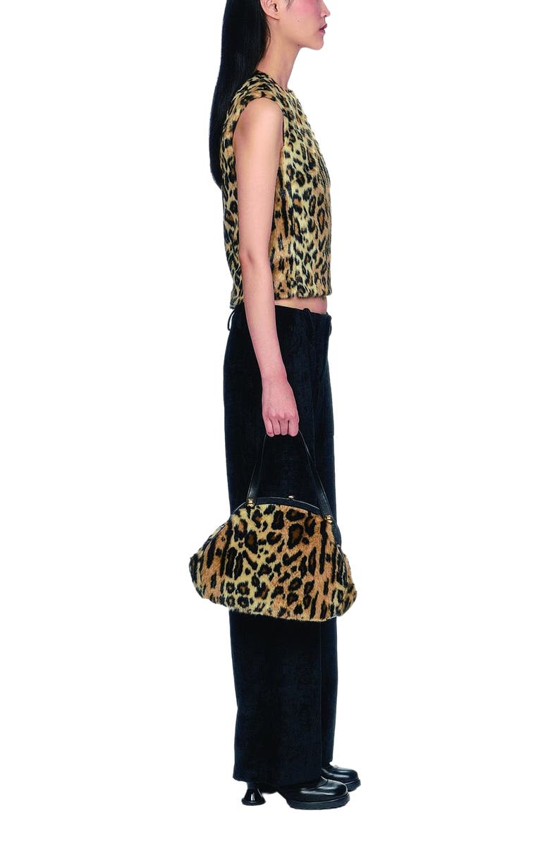 Anna Sui Faux Leopard Sleeveless Top, Alternate, color, Caramel Multi