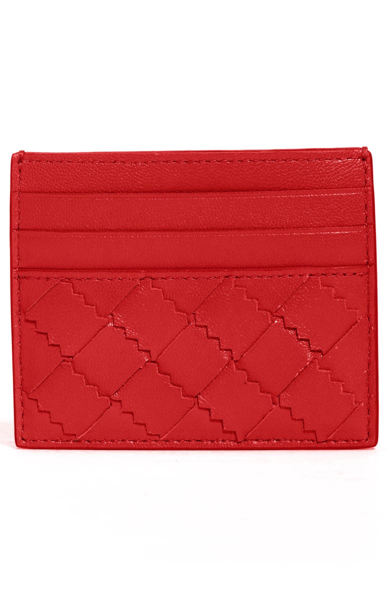 Bottega Veneta Intrecciato Leather Card Case, Alternate, color, 