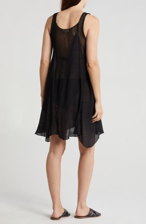 Shop Elan Sleeveless Knit Cover-up Dress In Black
