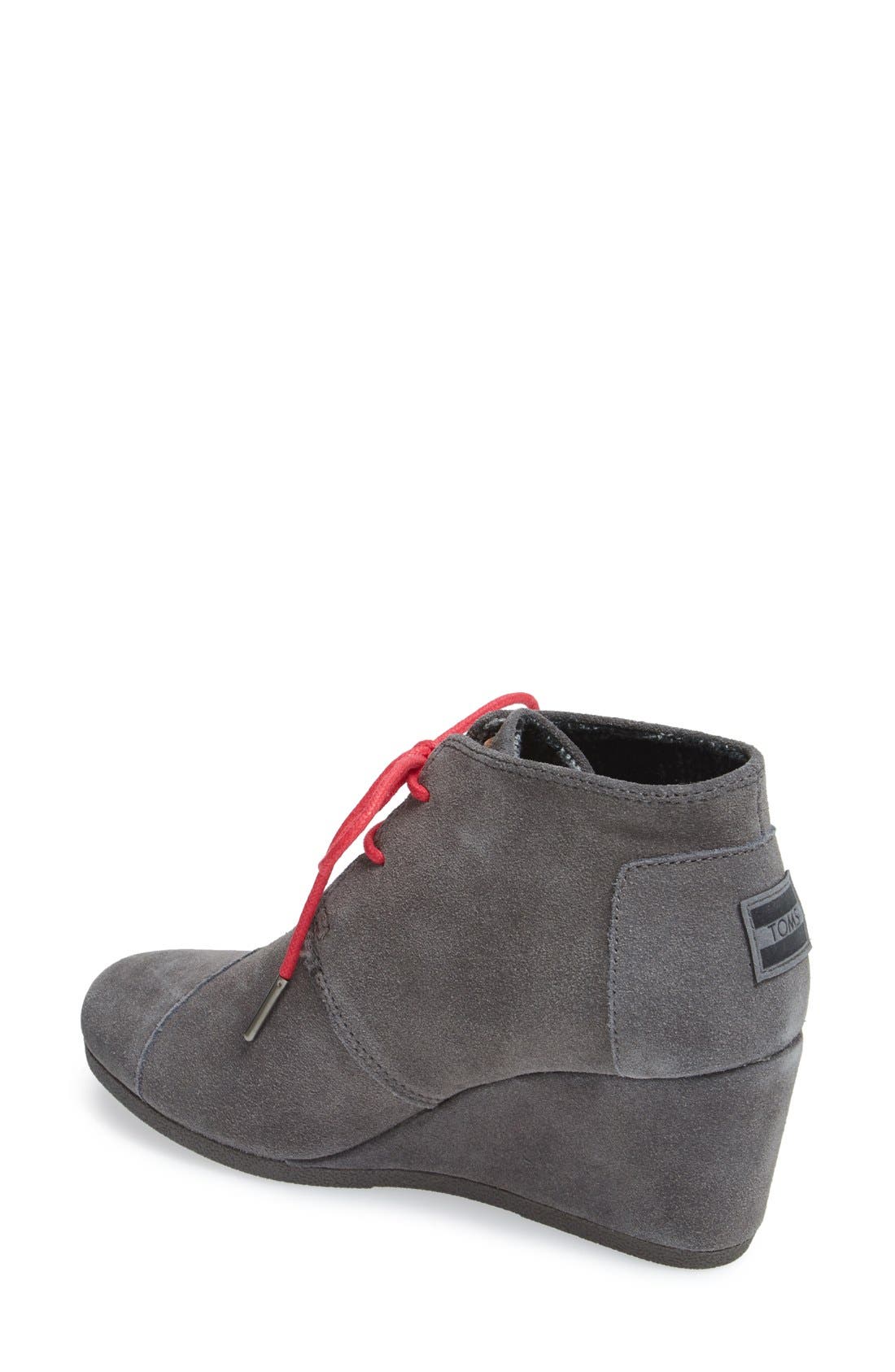 'Desert' Suede Wedge Bootie, Alternate, color, CHARCOAL