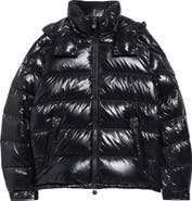 Moncler Maya Lacquered Nylon Down Jacket