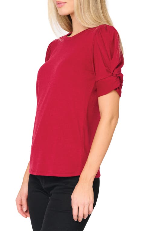 Gibsonlook Twist Puff Sleeve Luxe T-shirt In Animal Print