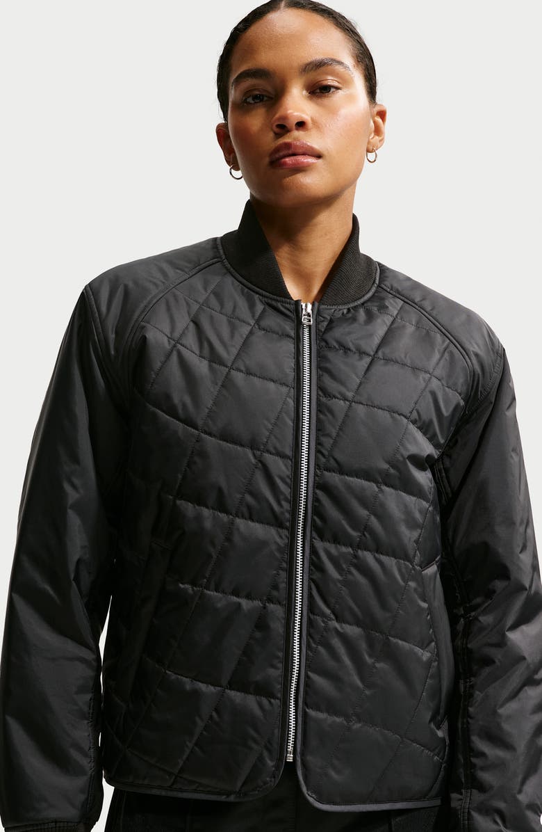 Nike Relaxed Water Repellent Quilted Jacket, Alternate, color, Black/ Sail