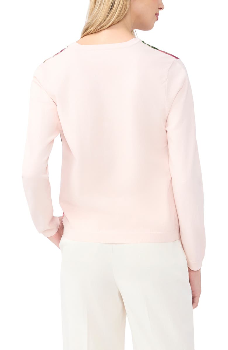 Ted Baker Lisa Mixed Media Cardigan, Alternate, color, Cloud Pink