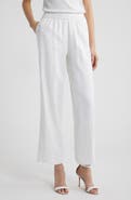 Anne Klein Straight Leg Linen Blend Pants