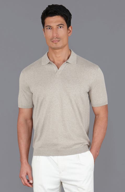 Ultra Fine Cotton Buttonless Polo Shirt