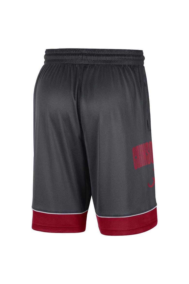 Men's Nike Charcoal/Crimson Alabama Crimson Tide Fast Break Performance Shorts, Alternate, color, Charcoal