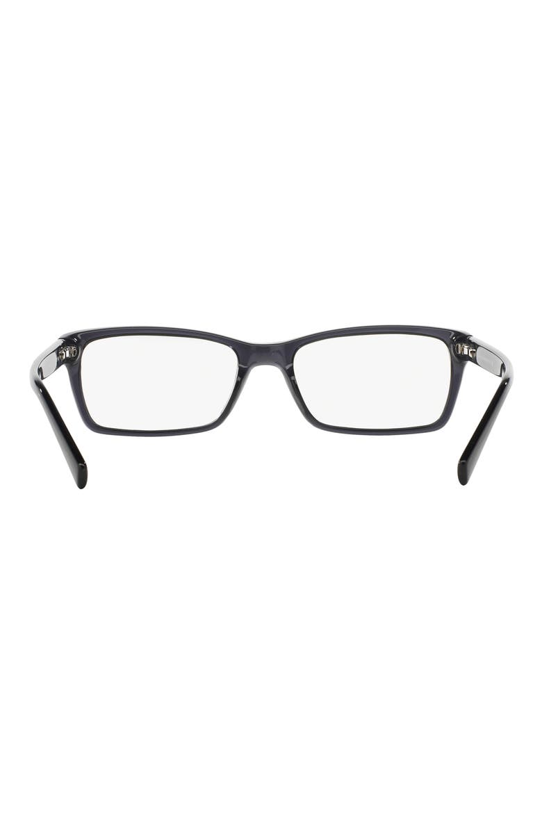 53mm Rectangular Optical Glasses, Alternate, color, TRANSPARENT GREY