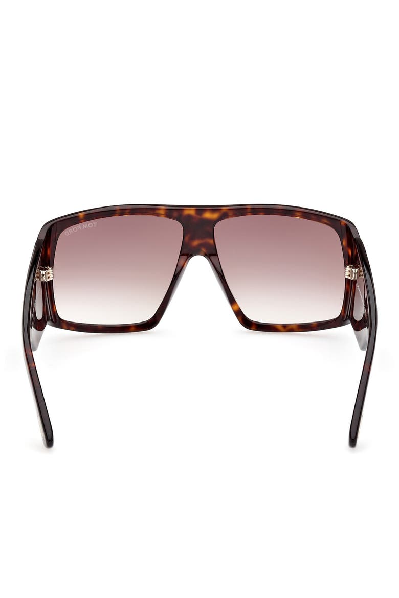 60mm Gradient Square Sunglasses, Alternate, color, DARK HAVANA / GRADIENT BROWN