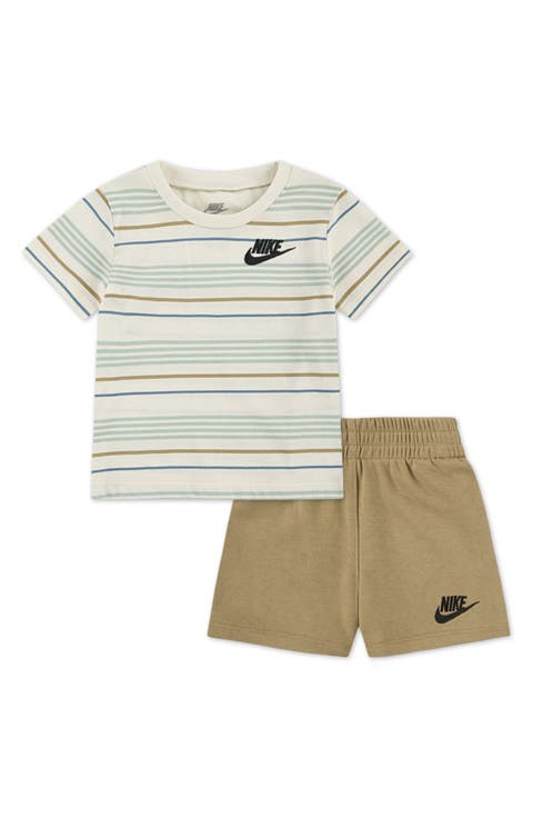 Stripe T-Shirt & French Terry Shorts Set (Baby)
