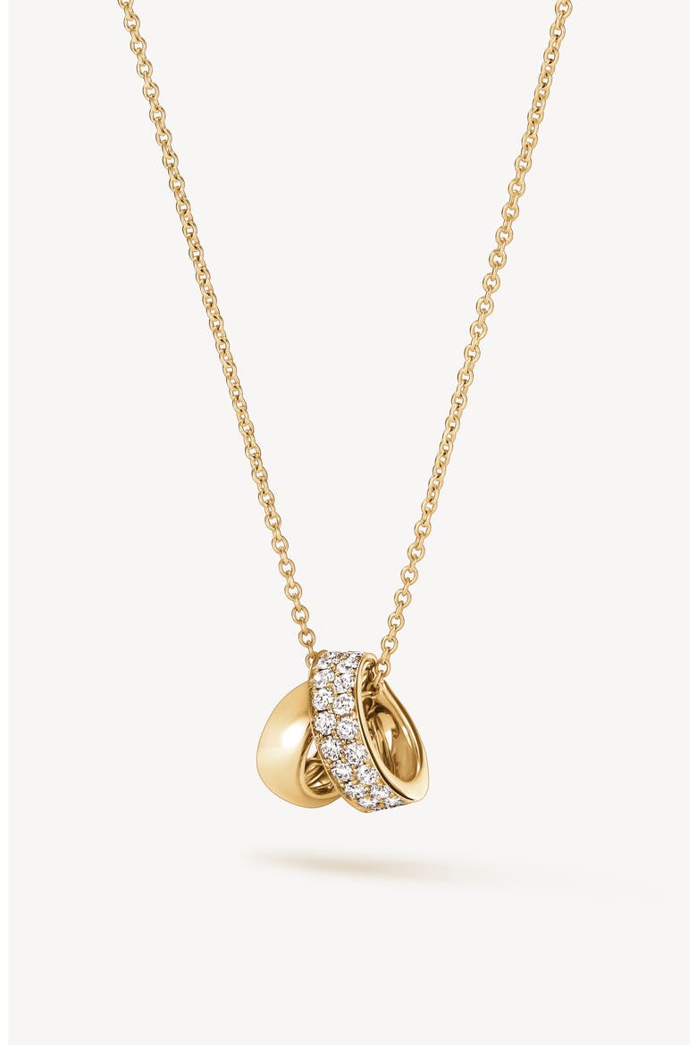 INSIDE/OUT Multi-Wear Rondel 18K Gold Diamond Pendant Necklace, 0.40ct., Alternate, color, YELLOW GOLD