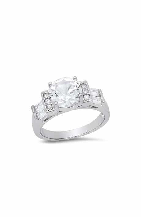 HMY JEWELRY Round Cubic Zirconia Engagement Ring