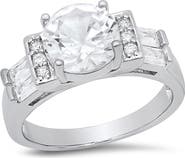 HMY JEWELRY Round Cubic Zirconia Engagement Ring
