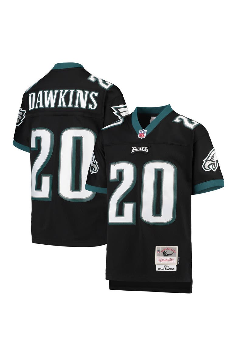 Youth Mitchell & Ness Brian Dawkins Black Philadelphia Eagles 2004 Legacy Retired Player Jersey, Main, color, Black