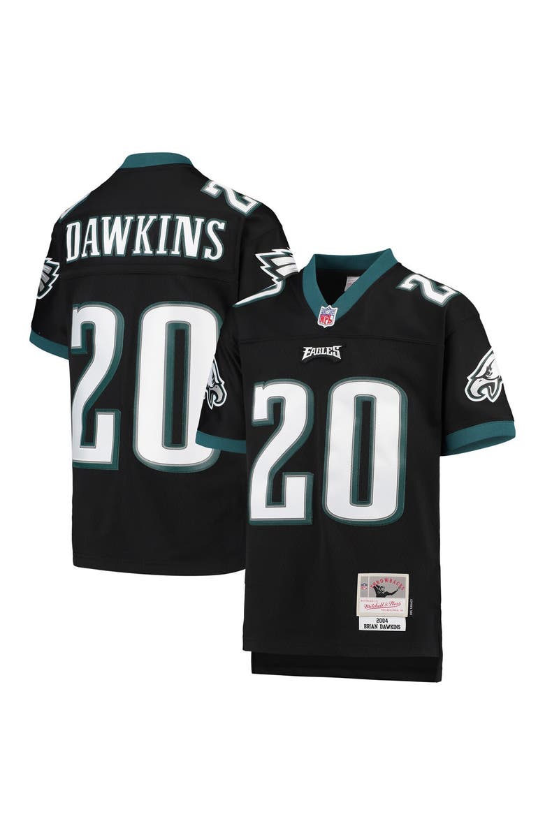 Mitchell & Ness Youth Mitchell & Ness Brian Dawkins Black Philadelphia Eagles 2004 Legacy Retired Player Jersey, Main, color, Black