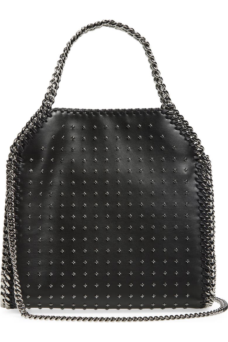 black velvet falabella go mini backpack SHOULDER BAG - Stella Mccartney This mini iteration of Stella McCartneys iconic The Falabella bag is decorated all Stella Mccartney Falabella Mini black