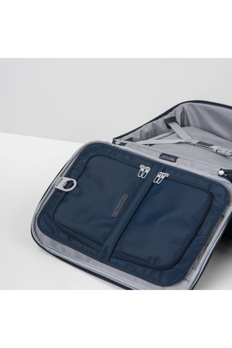 Elevation Softside Global 22" Carry On Spinner Luggage, Alternate, color, Midnight Blue