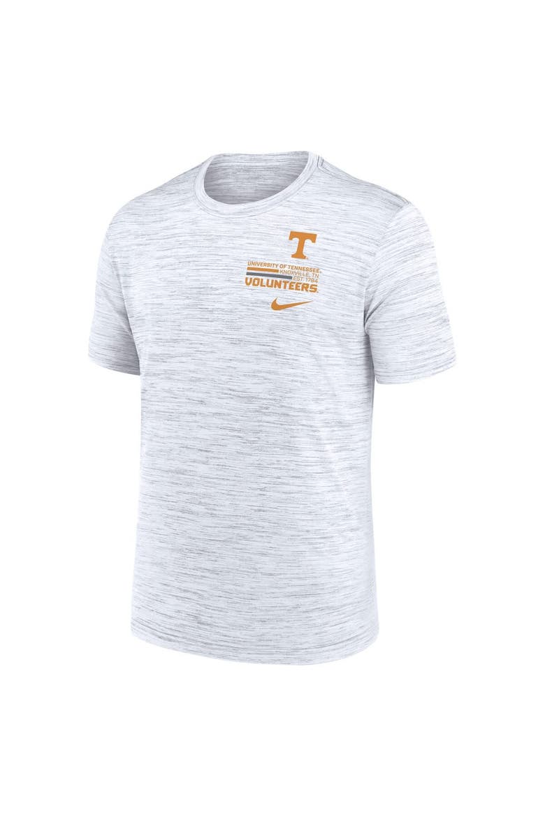 Men's Nike White Tennessee Volunteers Velocity Stacked Performance T-Shirt, Alternate, color, White