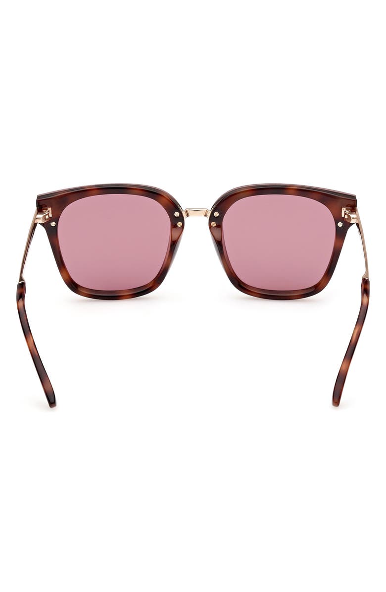 TOM FORD Philippa 68mm Gradient Square Sunglasses, Alternate, color, Dark Havana / Violet
