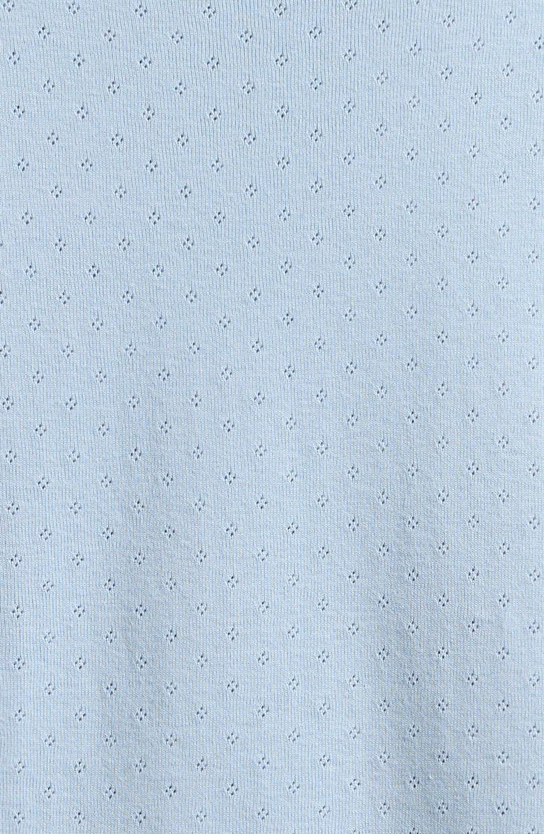 Mini Boden Kids
 Short Sleeve Pointelle Top, Alternate, color, Blue