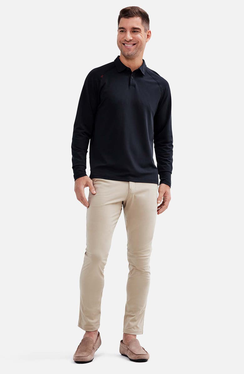 Rhone Delta Piqué Long Sleeve Golf Polo, Alternate, color, 