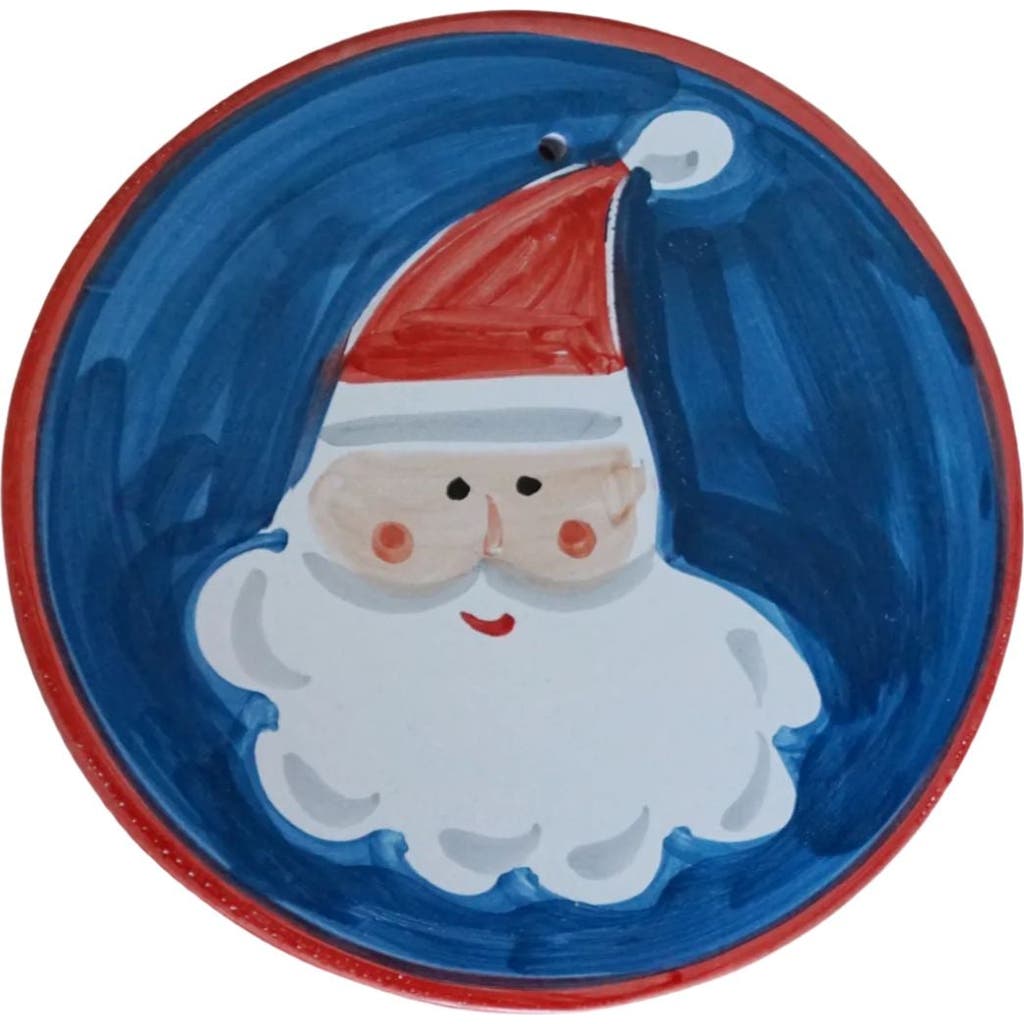 La Gabbianella Natale (santa Claus) Trivet In Blue