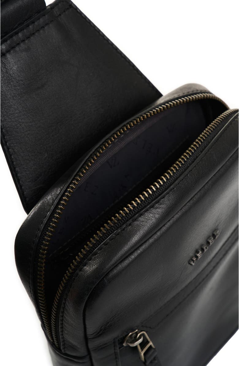 Velez Full Grain Leather Crossbody Bag Sling Shoulder Bags, Alternate, color, Black