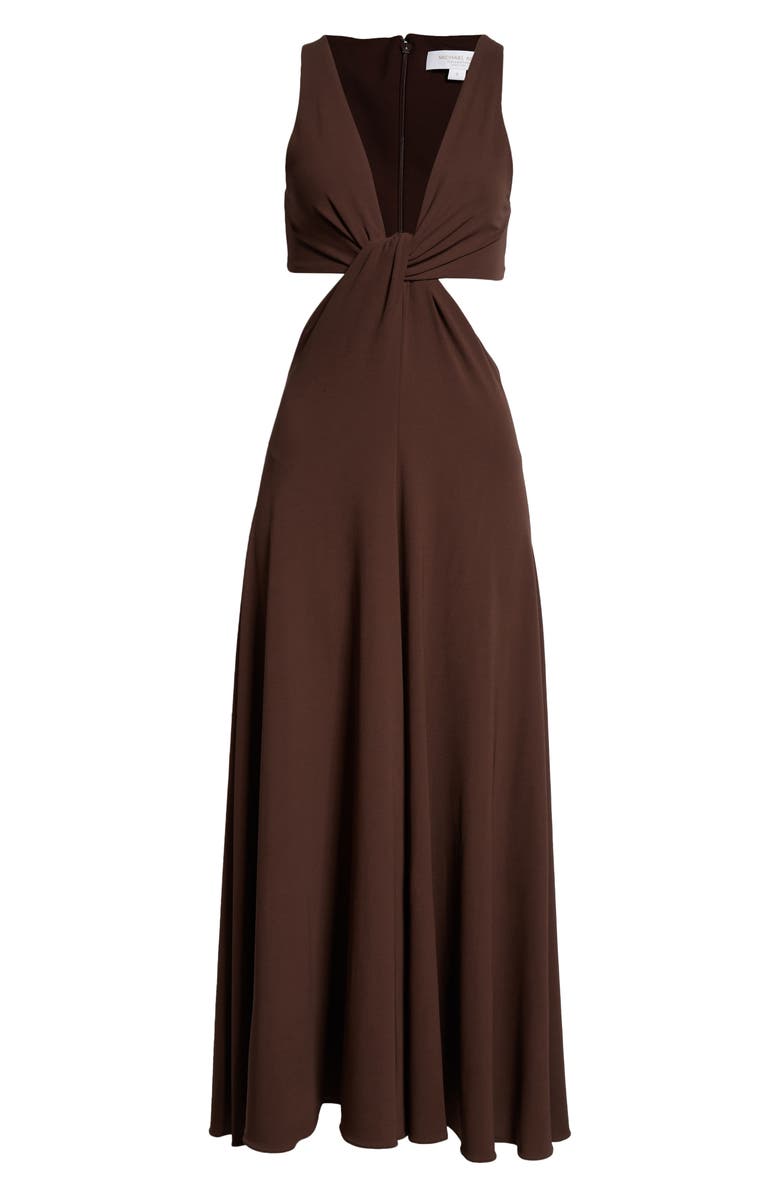 Michael Kors Collection Matte Jersey Cutout Dress, Alternate, color, 