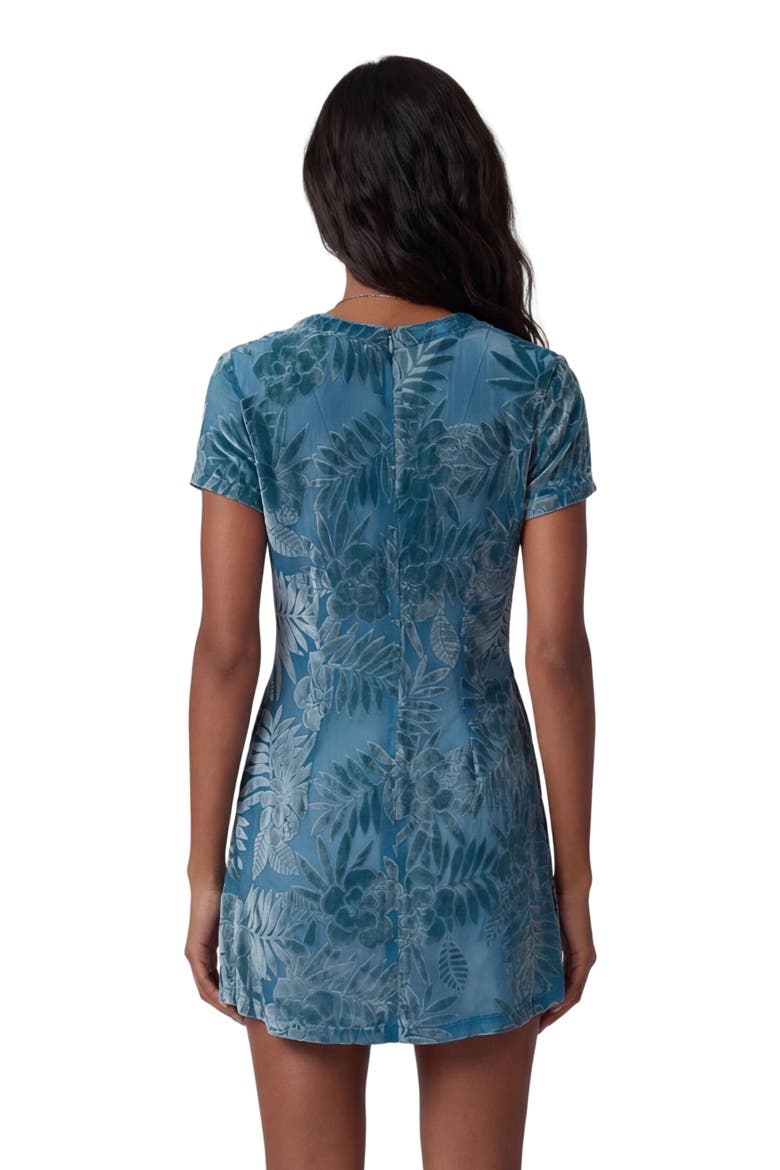 Country Floral Womens V-neck Mini Dress, Alternate, color, COUNTRY FLORAL TEAL