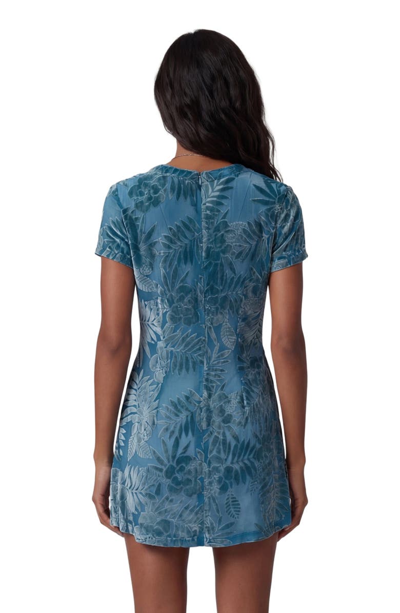 Lords of Harlech Country Floral Womens V-neck Mini Dress, Alternate, color, Country Floral Teal