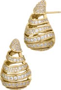 SAVVY CIE JEWELS Conical Cubic Zirconia Drop Earrings