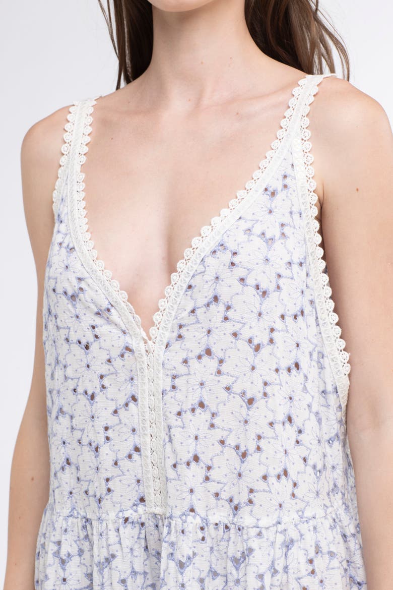 Marilyn Cover-Up Embroidered Mini Dress, Alternate, color, Lavender