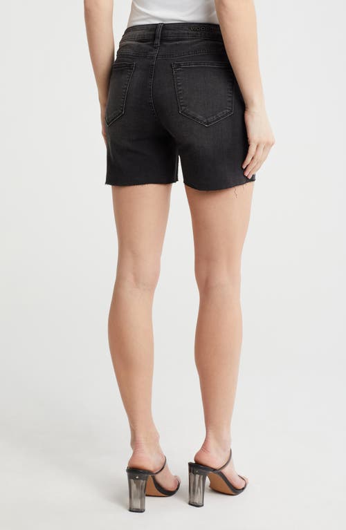 Vigoss Cut Off Bermuda Shorts In Washed Black