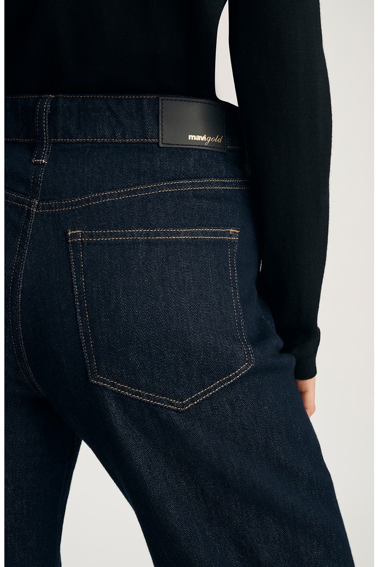 Taylor High Waist Wide Leg Jeans, Alternate, color, DARK BLUE SHINY GOLD PREMIUM