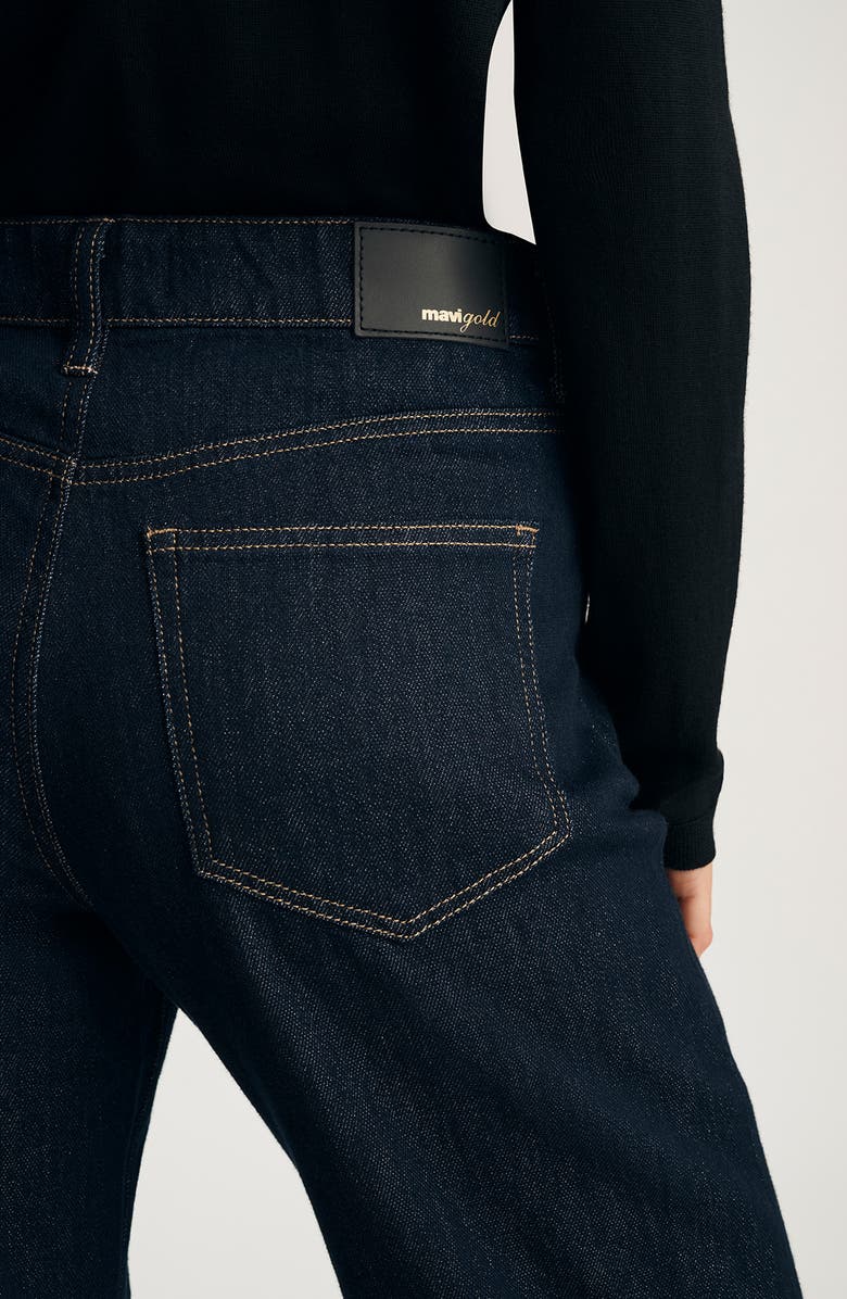 Mavi Jeans Taylor High Waist Wide Leg Jeans, Alternate, color, Dark Blue Shiny Gold Premium