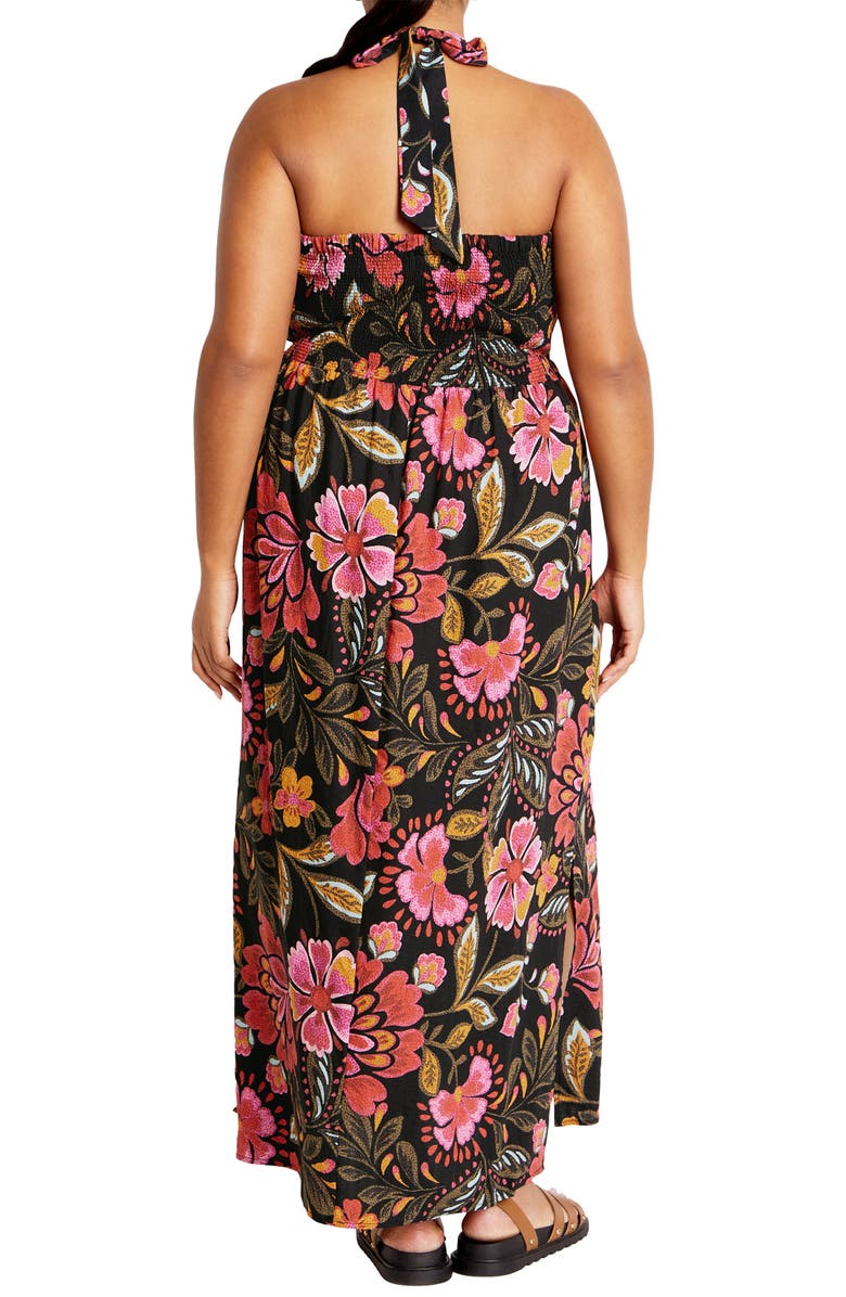 City Chic Peta Halter Maxi Dress, Alternate, color,